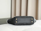 Chanel 2026 Maxi Hobo Bag 28cm Black Straw Leather 351070