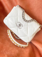 Chanel 2026 Flap Bag 26cm White Lambskin With Silver Hardware