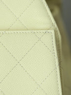 CHANEL 25S HOBO BAG 30 CM IN PASTEL YELLOW LAMBSKIN WITH GOLD HARDWARE