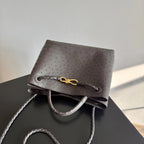 Bottega Veneta 2026 Andiamo Bag Dark Brown Ostrich Leather