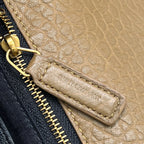 YSL Handbag 28 Tan Brown Pattern Lambskin