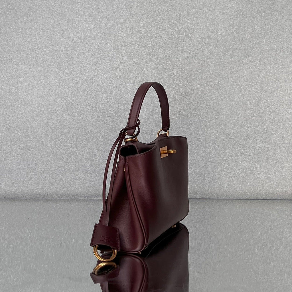 Balenciaga Mini Bag 22 Burgyndy Calfskin Gold Hardware