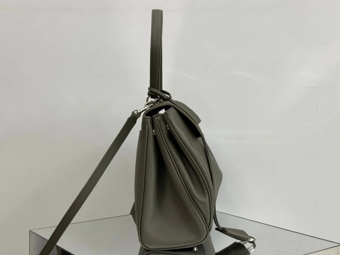 Balenciaga Medium Rodeo Bag 35 Olive Green Caflskin Sliver Hardware