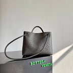 Bottega Veneta 2026 Andiamo Bag Dark Brown Ostrich Leather