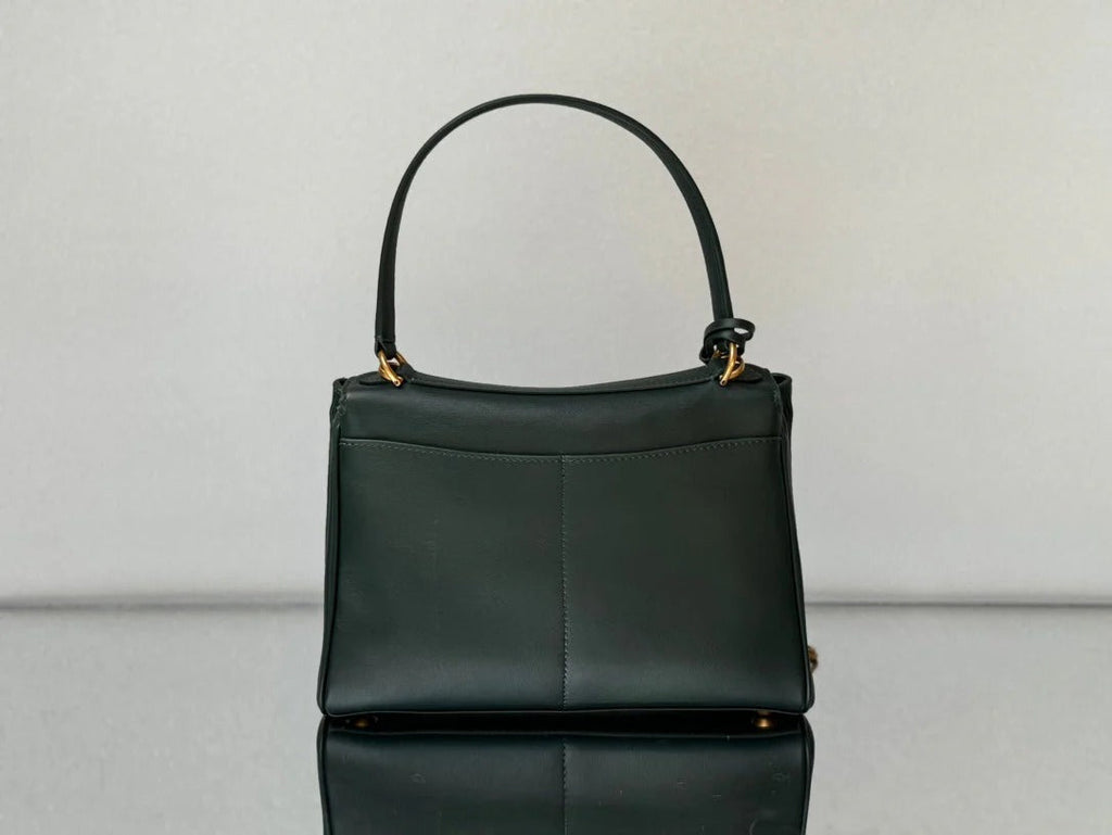 Balenciaga Small Bag 29 Dark Green Calfskin Gold Hardware