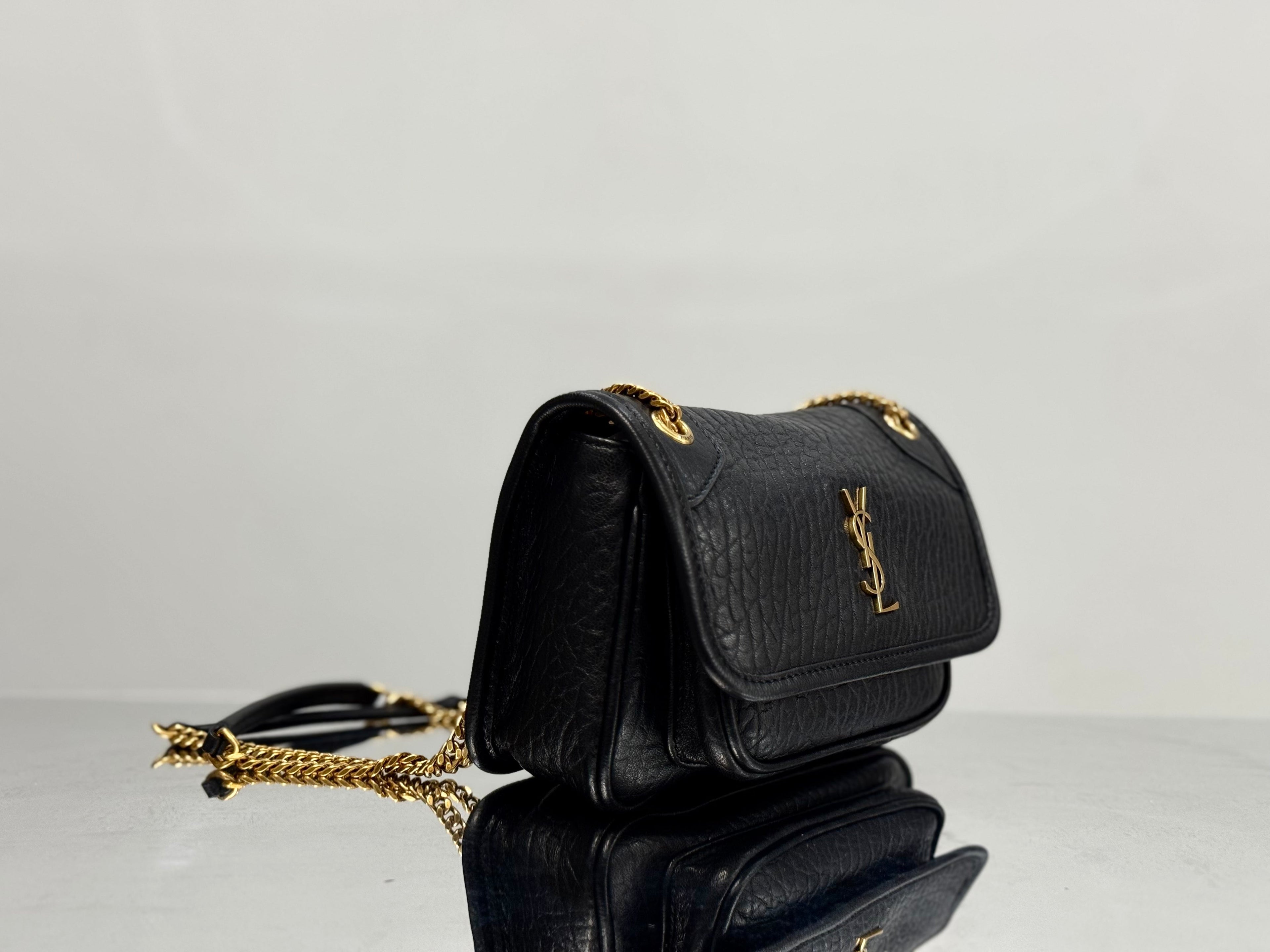 YSL Jamie Mini Crossbody Bag 16 Black Lambskin Gold Hardware