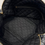 YSL Travel Bag 59 Black Quilted Calfskin Leather Gold Hardware