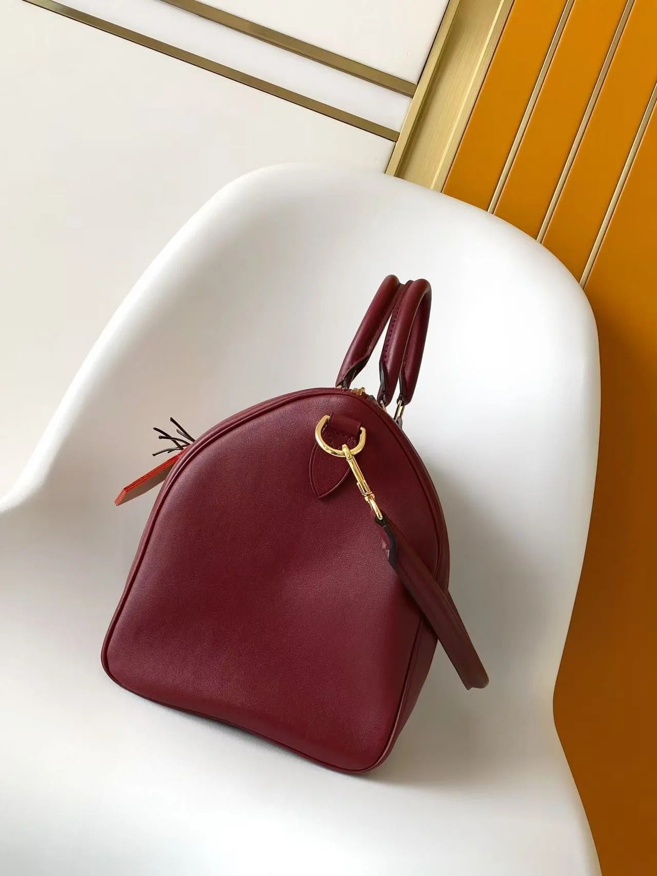 LV Speedy Soft 30 Bag Plum Pink Calfskin