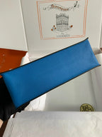 KELLY DANSE 22 EVERCOLOR BLUE IN CALFSKIN SLIVER HARDWARE