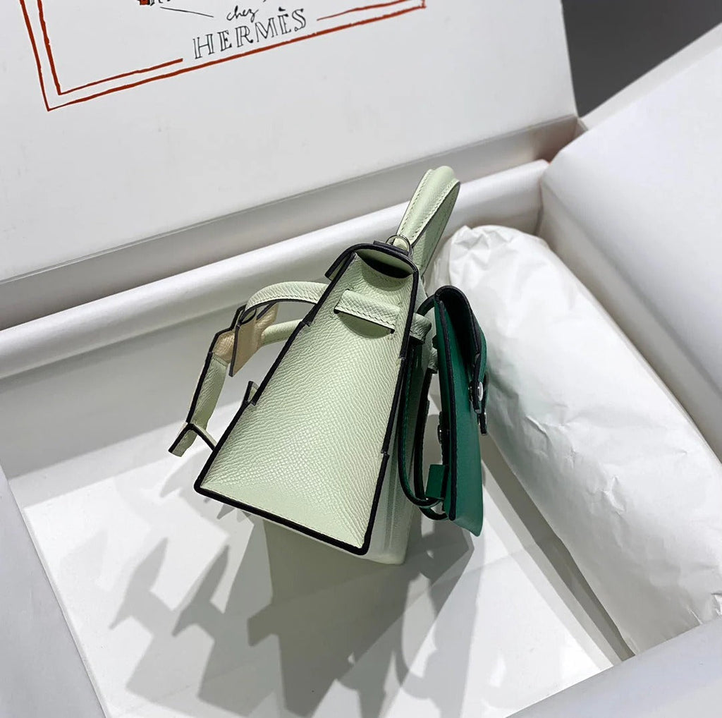 KELLY DOLL 18 IN LIGHT GREEN CALFSKIN