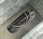 CC 2026 Classic 2.55 Flap Bag Black Aged Lambskin Silver Hardware