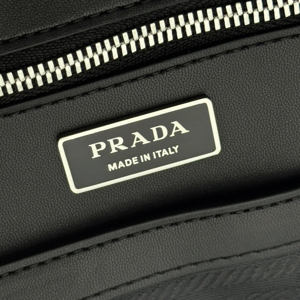 Prada 2026 Backpack Brown Black Saffiano Leather 345785
