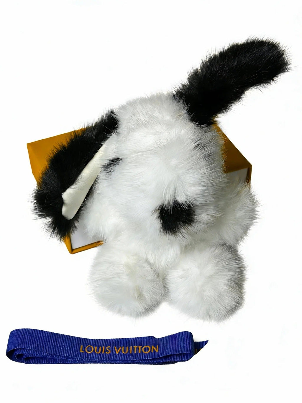 LV Black mix White Rabbit Charm