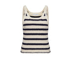 Striped knitted Beige Black Cardigan