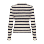Striped knitted Beige Black Cardigan