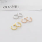 COCO CRUSH QUILTED MOTIF HOOP EARRINGS
