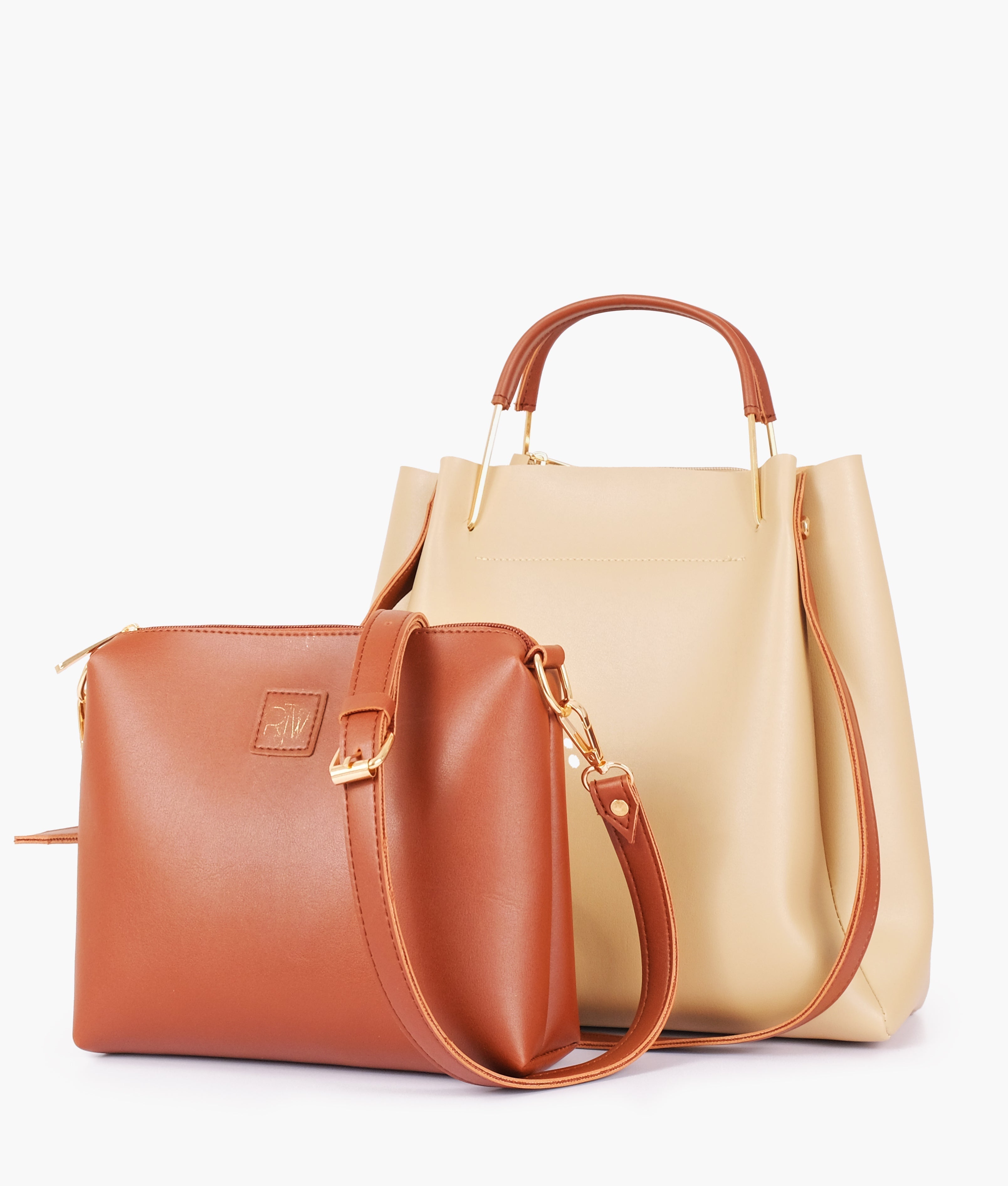 Off-white metal handle Tote Bags