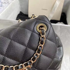 CHL -  Duma Backpack Gold Toned Hardware Black For Women Bags, Shoulder Bags 9.4in/24LO AS1371
