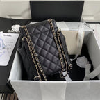 CHL -  Duma Backpack Gold Toned Hardware Black For Women Bags, Shoulder Bags 9.4in/24LO AS1371