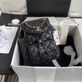 CHL -  Duma Backpack Gold Toned Hardware Black For Women Bags, Shoulder Bags 9.4in/24LO AS1371