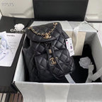 CHL -  Duma Backpack Gold Toned Hardware Black For Women Bags, Shoulder Bags 9.4in/24LO AS1371