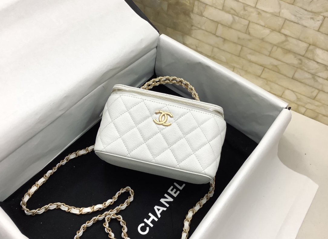 CHL - Small Vanity Case White For Women Bags 5.9in/15LO