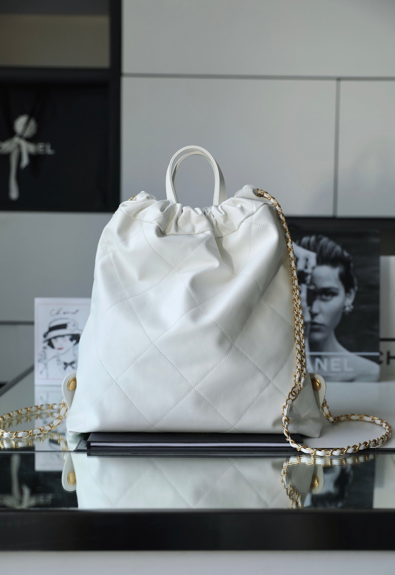 CHL - Large CHL - 22 Backpack White For Women Bags 19.9in/51LO AS3313 B08037 10601