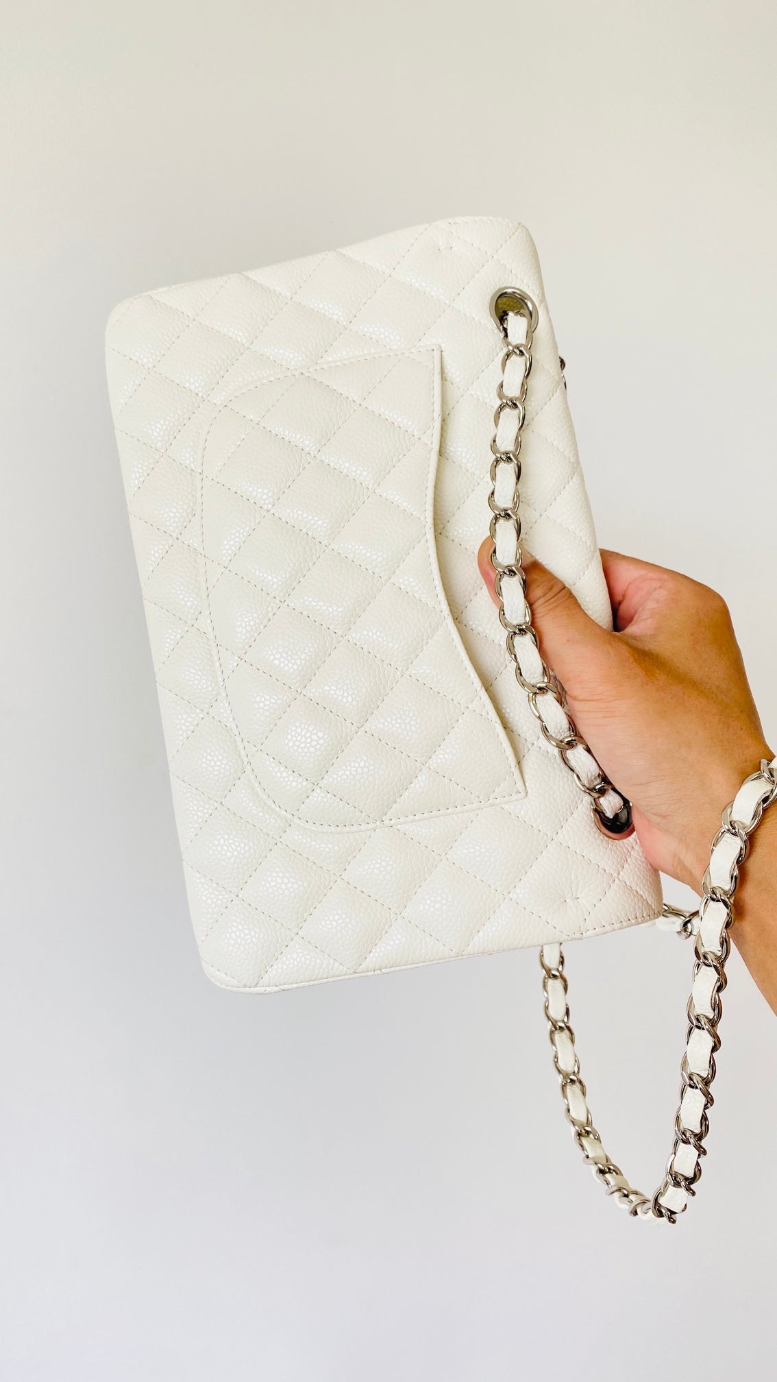 CHL - Small Classic Handbag White For Women Bags 9.1in/23LO