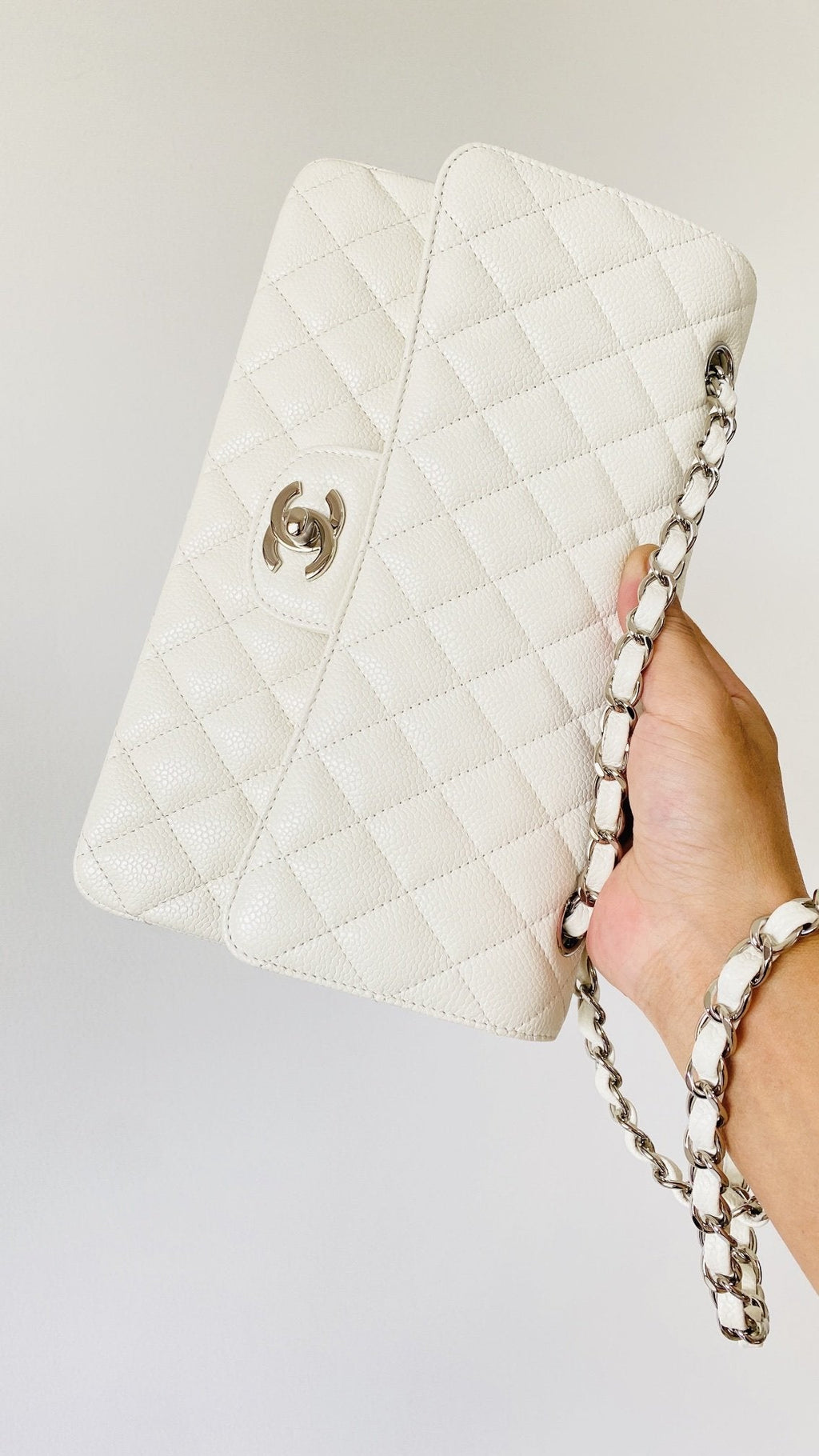 CHL - Small Classic Handbag White For Women Bags 9.1in/23LO
