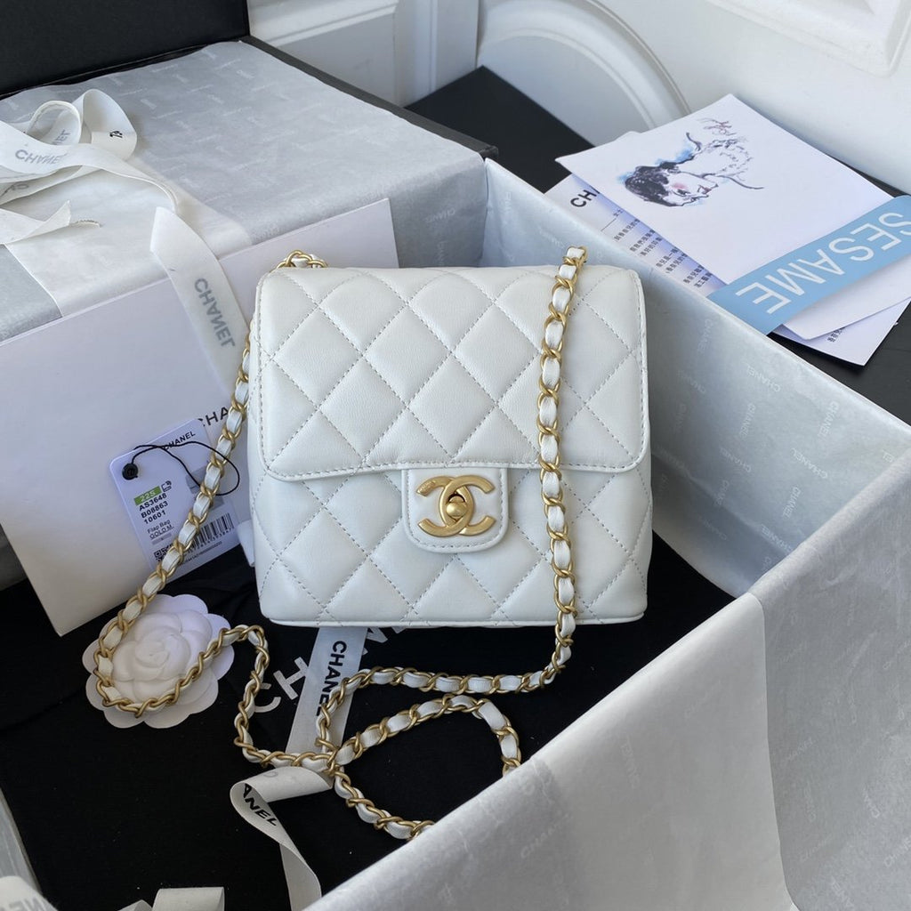 CHL - Mini Flap Bag White For Women Bags 6.7in/17LO