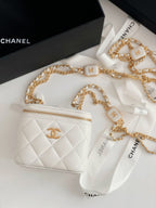 CHL - Small Vanity With Chain White For Women Bags 4.3in/11LO