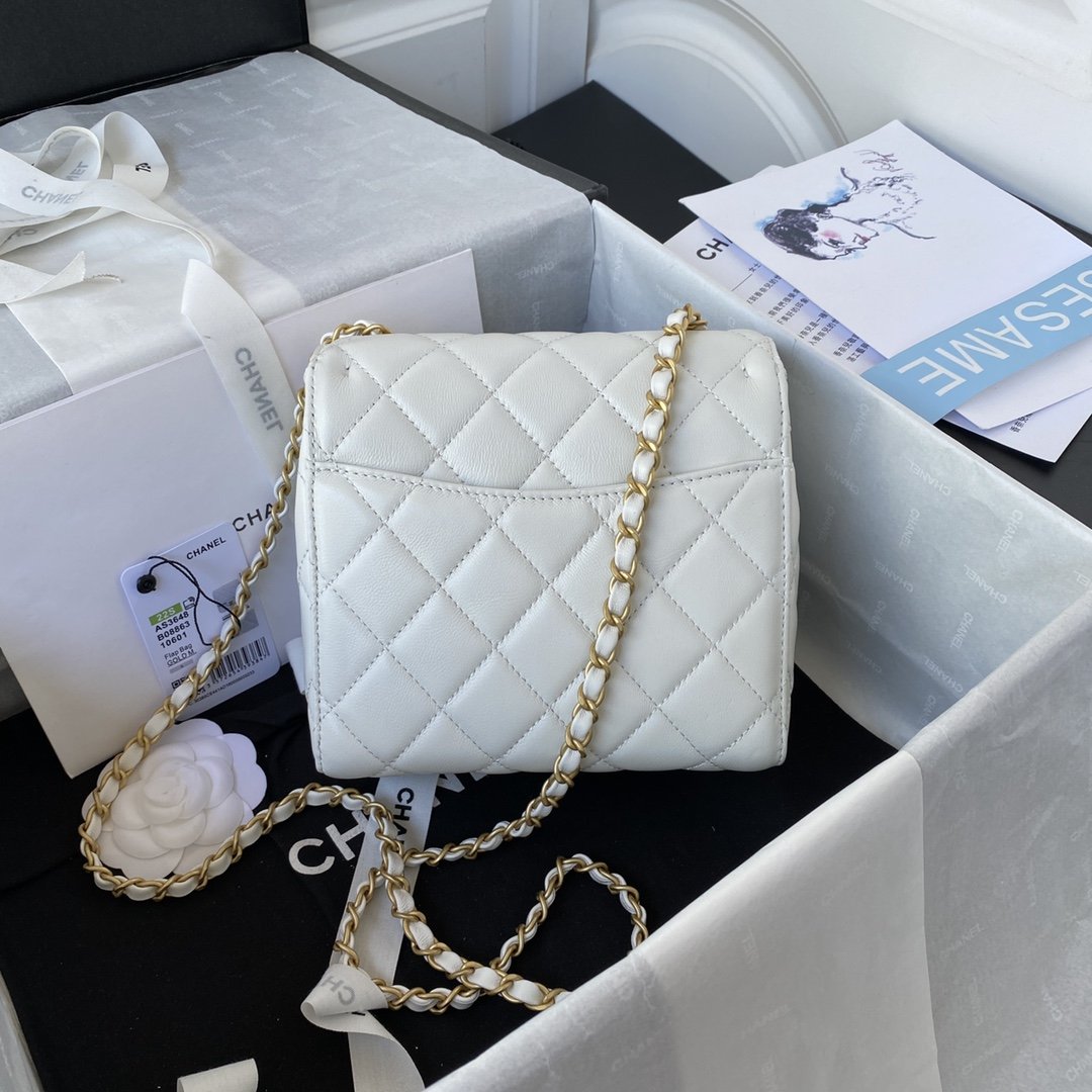 CHL - Mini Flap Bag White For Women Bags 6.7in/17LO