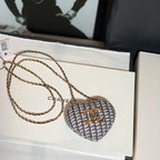 CHL - Long Necklace Bag Beige And White For Women Bags 3in/7.6LO AB9485 B09330 NK599