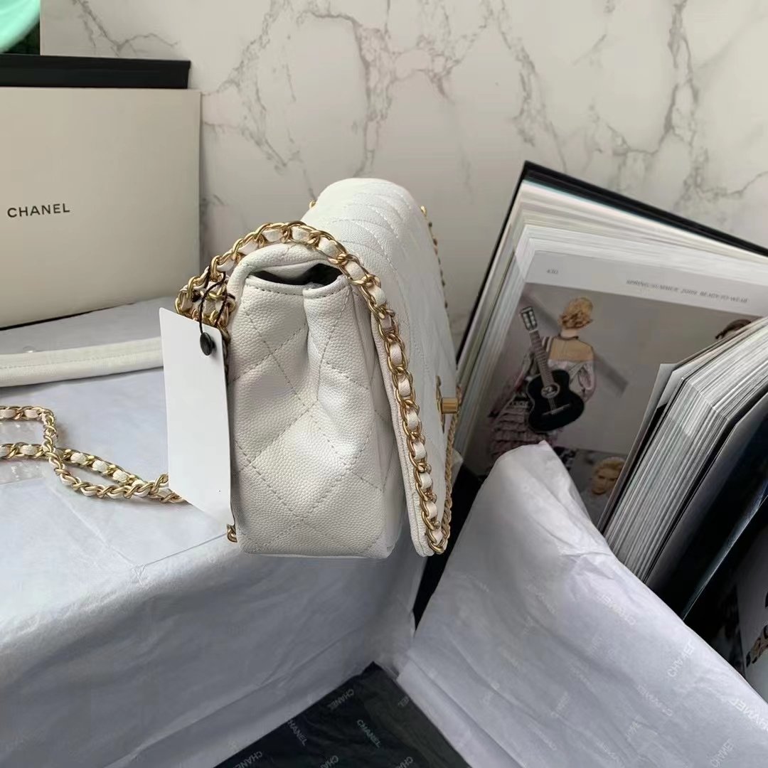 CHL - Flapbag With Chain White For Women Bags 8.3in/21LO