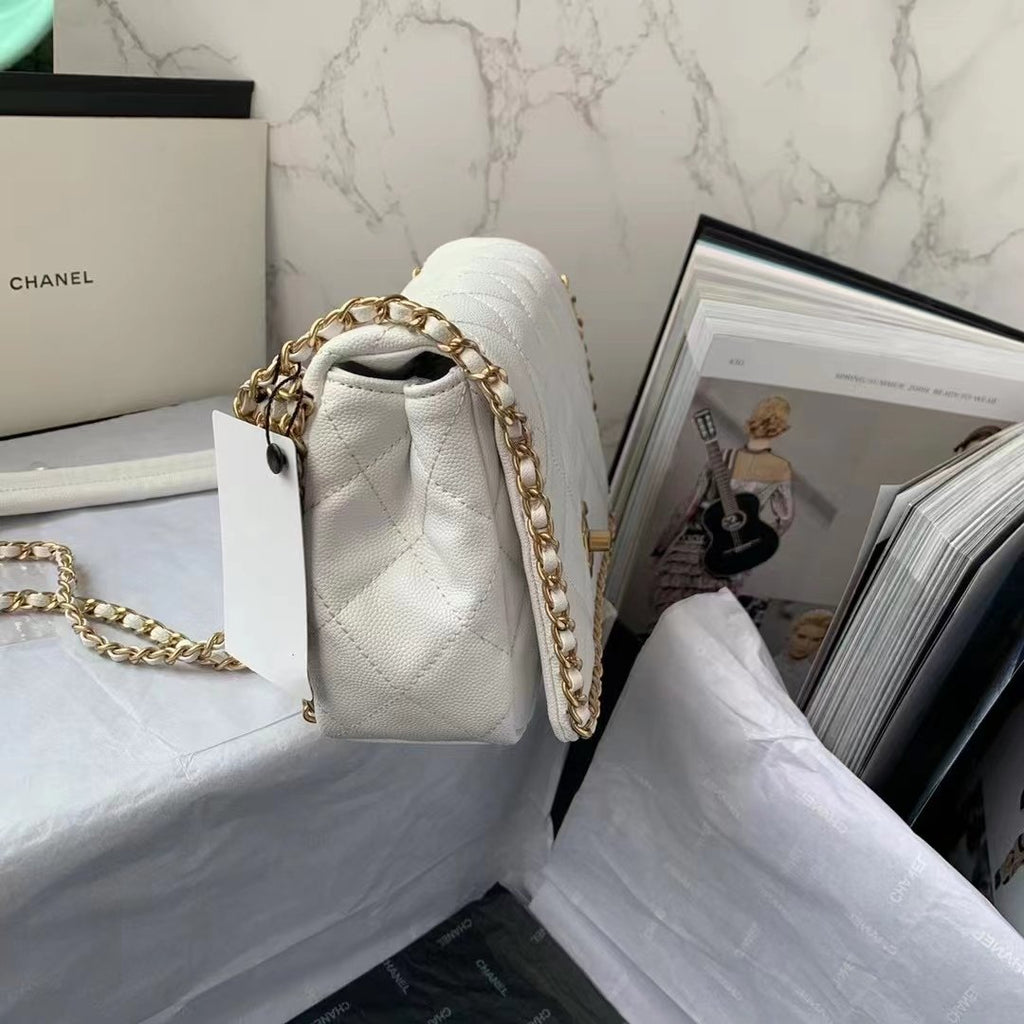 CHL - Flapbag With Chain White For Women Bags 8.3in/21LO