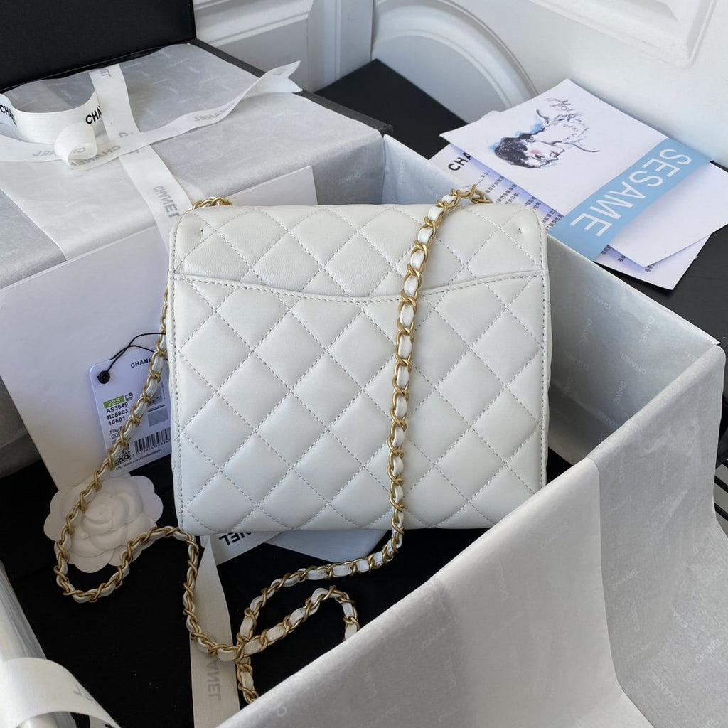 CHL - Small Floor Pack White For Women Bags 7.6in/19.5LO