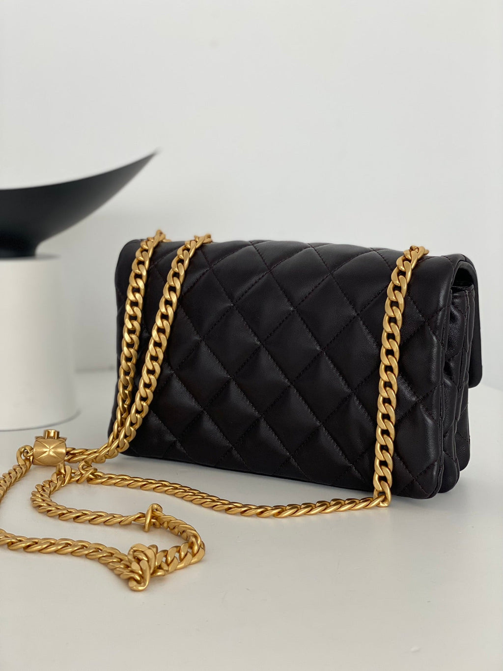 CHL - Small Flap Bag Black For Women Bags 8.7in/22LO