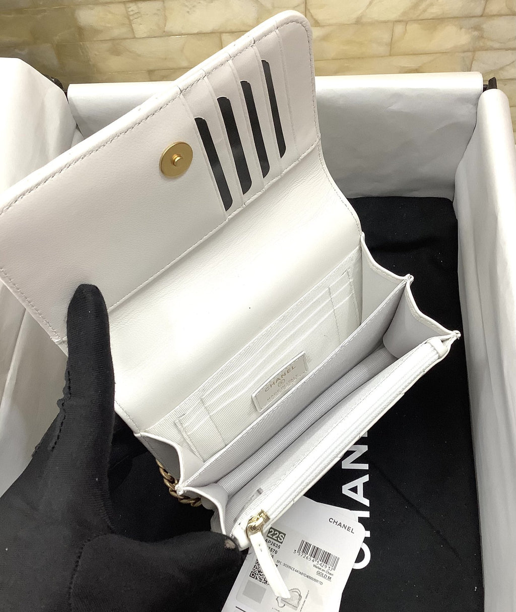 CHL - Spring And SuMM - er 22C White For Women Bags 6.1in/15.5LO