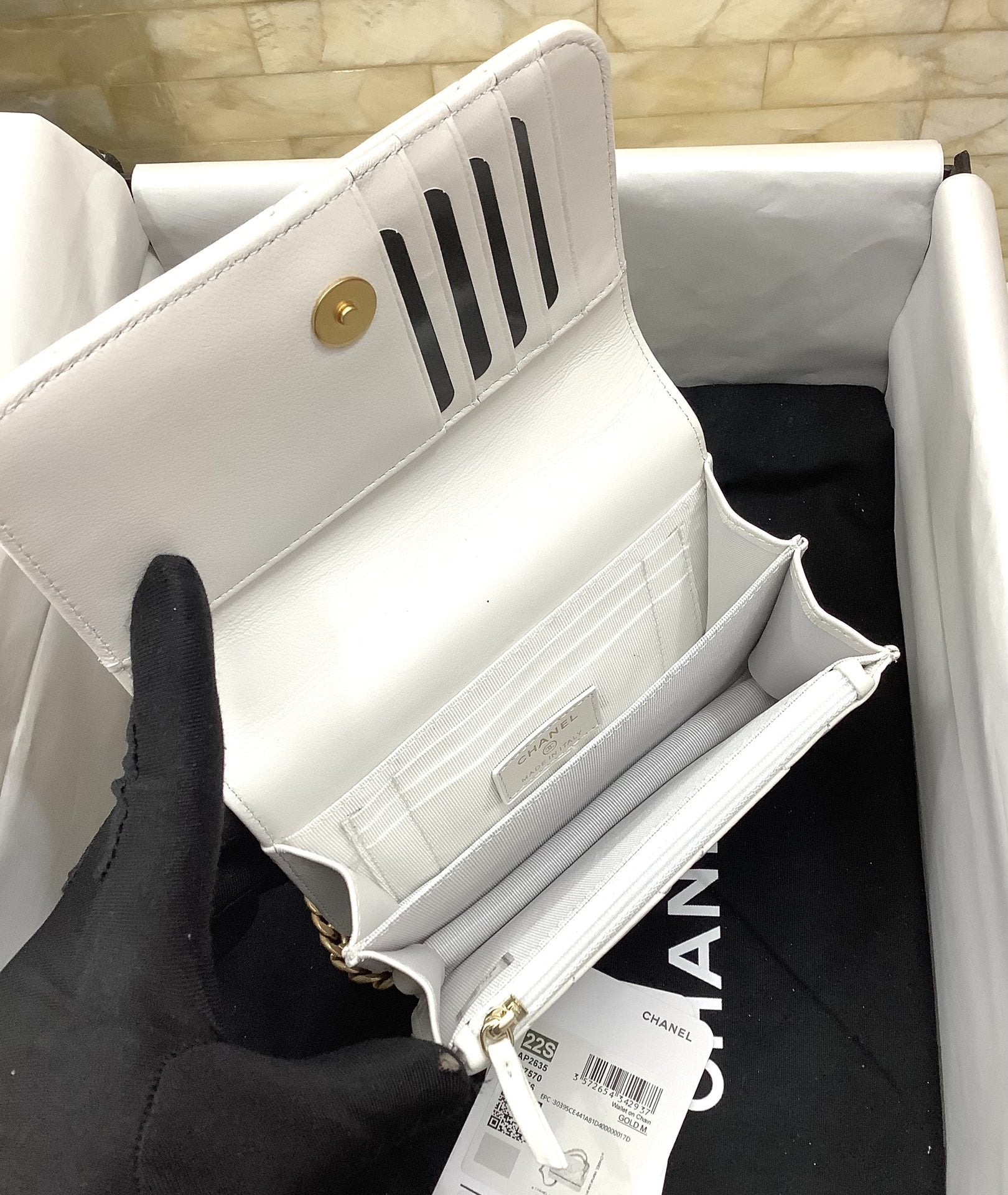 CHL - Spring And SuMM - er 22C White For Women Bags 6.1in/15.5LO