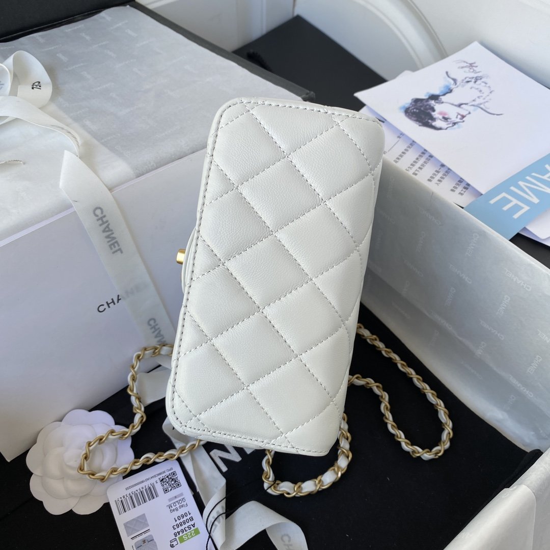 CHL - Mini Flap Bag White For Women Bags 6.7in/17LO