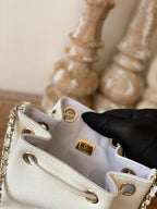 CHL - Mini Bucket Bag With Strap White For Women Bags 4.9in/12.5LO AP2913 B05052 10601