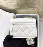CHL - Spring And SuMM - er 22C White For Women Bags 6.1in/15.5LO