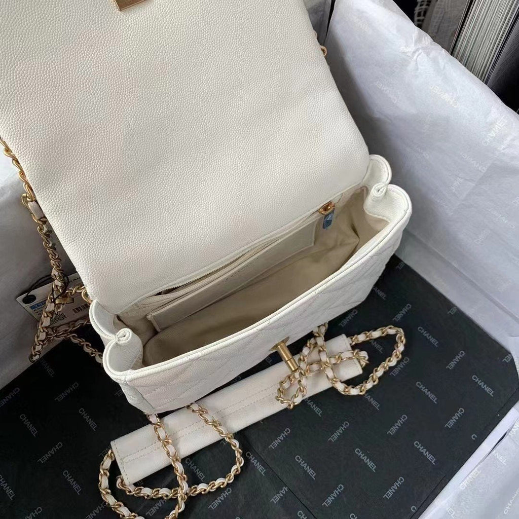 CHL - Flapbag With Chain White For Women Bags 8.3in/21LO