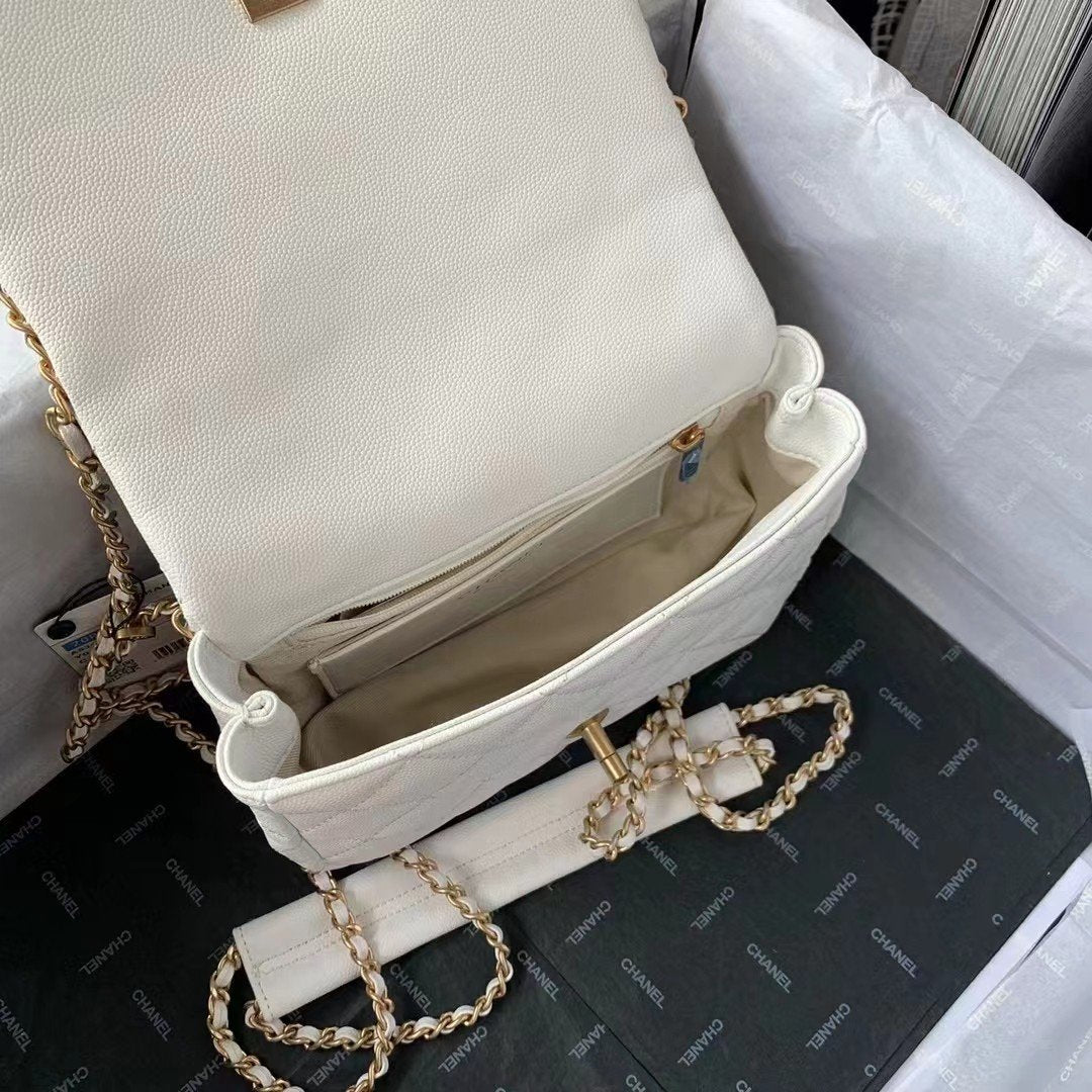 CHL - Flapbag With Chain White For Women Bags 8.3in/21LO