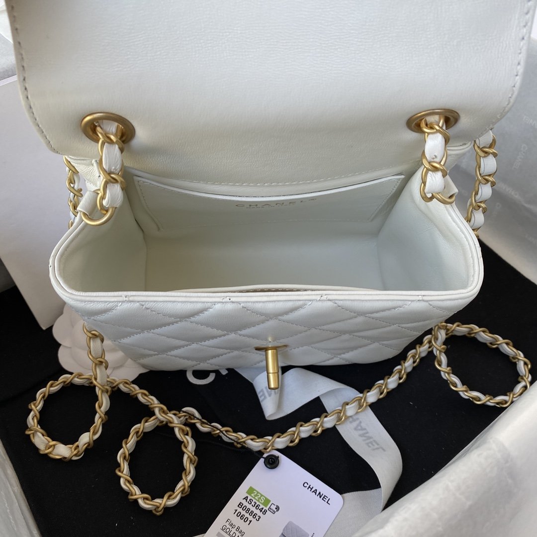CHL - Mini Flap Bag White For Women Bags 6.7in/17LO