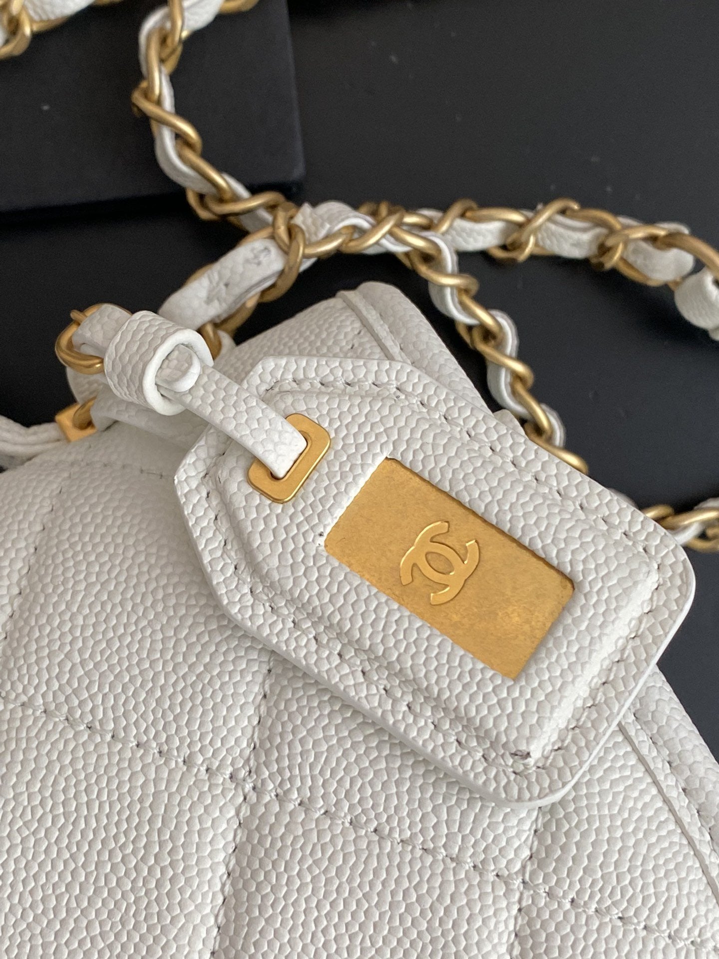 CHL - Small Flap Bag With Top Handle White For Women Bags 8.1in/20.5LO