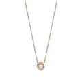DIAMOND AND MOTHER PEARL CIRCLE NECKLACE PENDANT