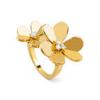 CLOVER COMOS GOLD DIAMOND RING