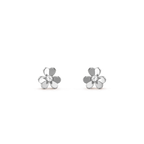FRIVOLE MINI SILVER FLOWER EARRINGS