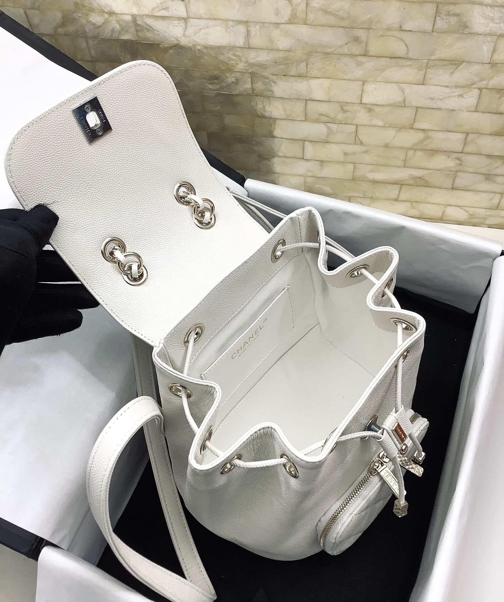 CHL - Small Affinity Backpack White For Women Bags 9.8in/25LO